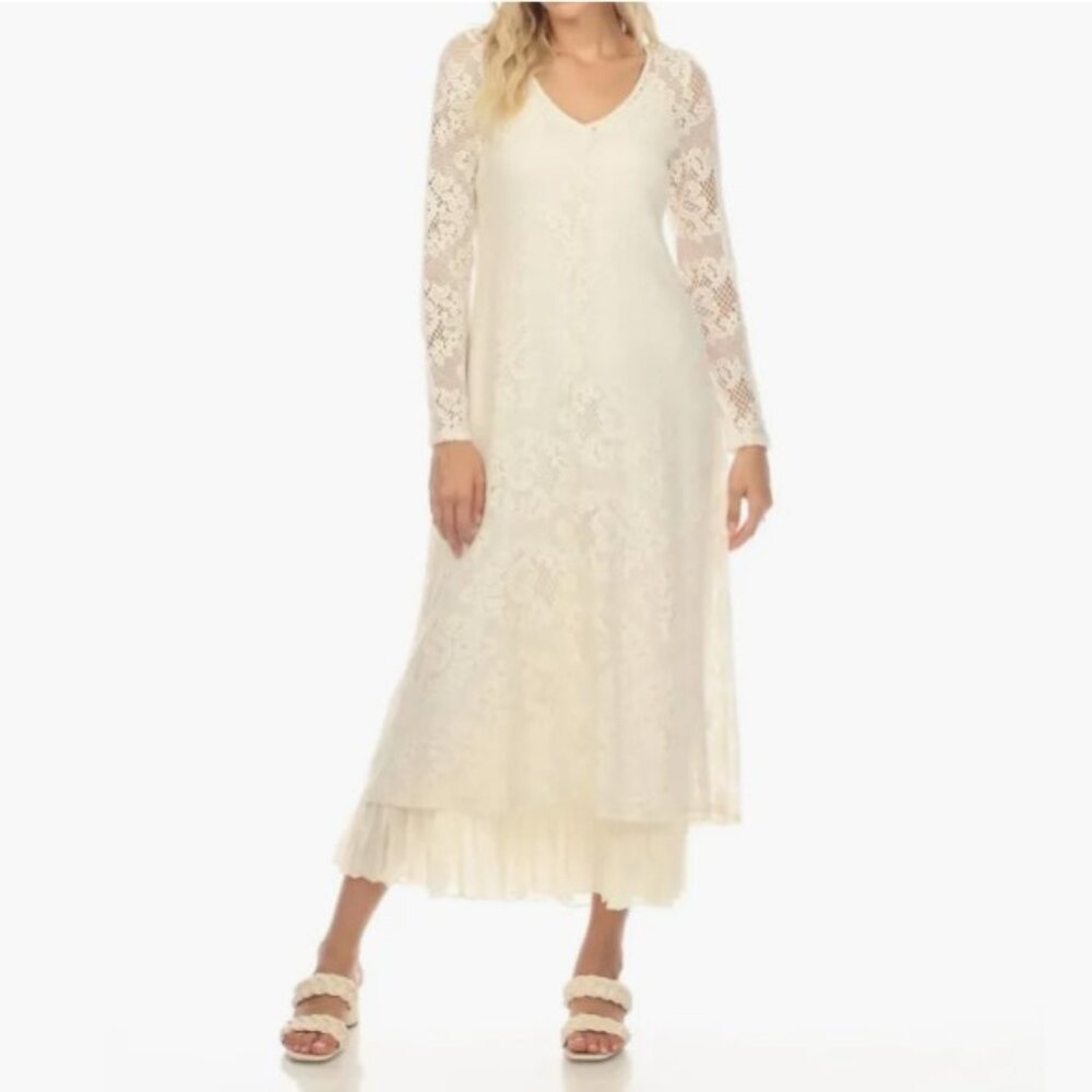 Tayla Lace Dress In White Johnny Was